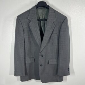 Vtg. Givenchy Monsieur Men's Houndstooth Blazer 40R‎ Wool Sport Coat Vintage USA